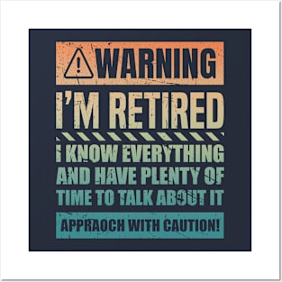 Retirement Design For Men Women Retiree Retired Retirement Posters and Art